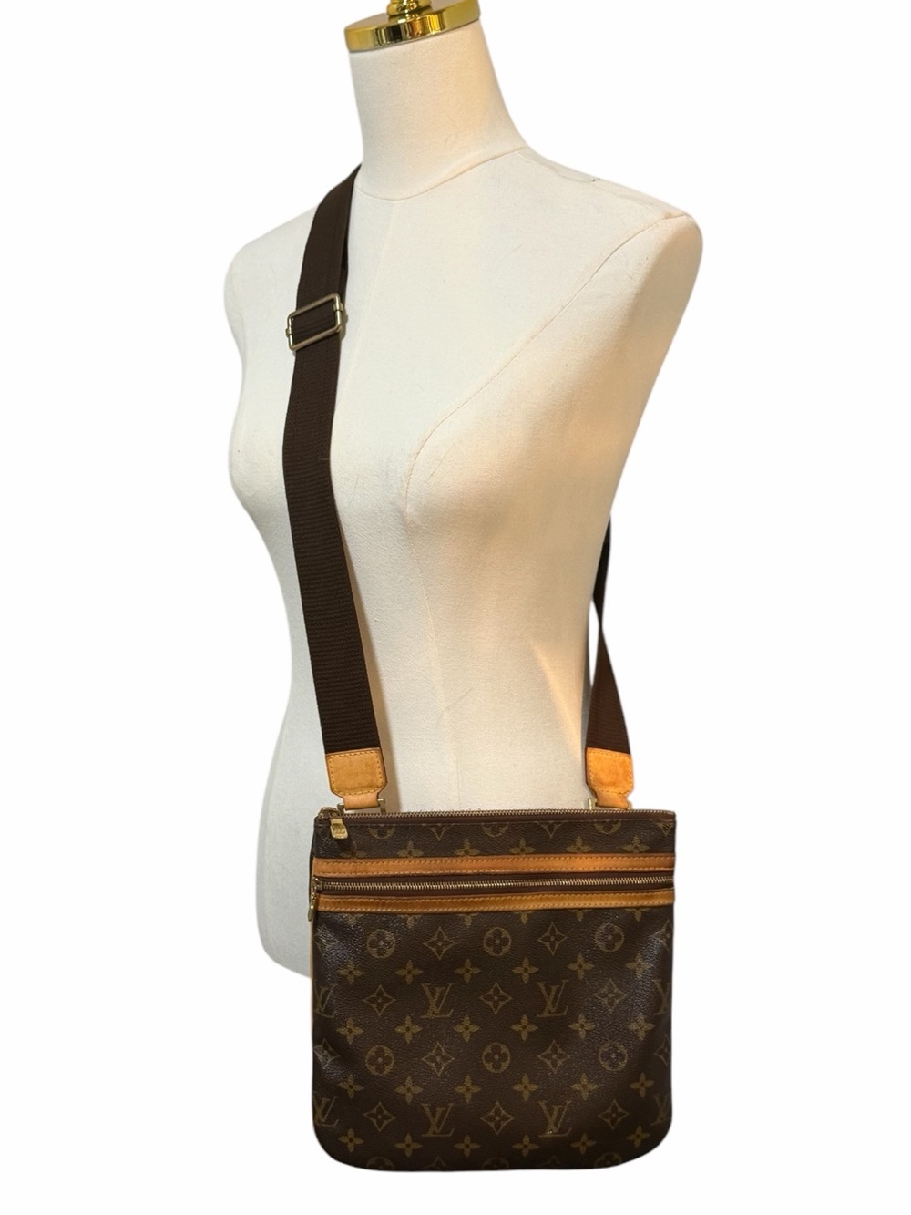 Louis Vuitton Bosphore Pochette Monogram Canvas Crossbody Bag